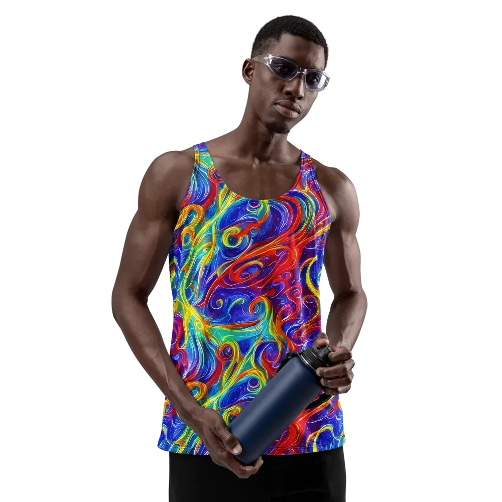 Voltage Paisley on Men's Tank Top — Front