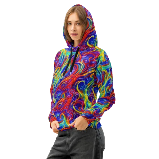 Voltage Paisley on a Cotton Hoodie