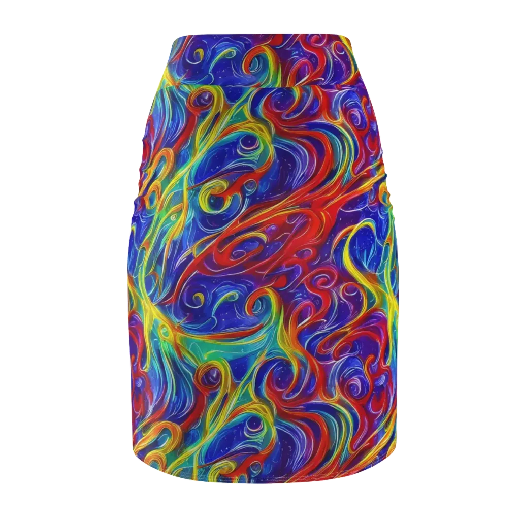 Voltage Paisley on Pencil Skirt — Back