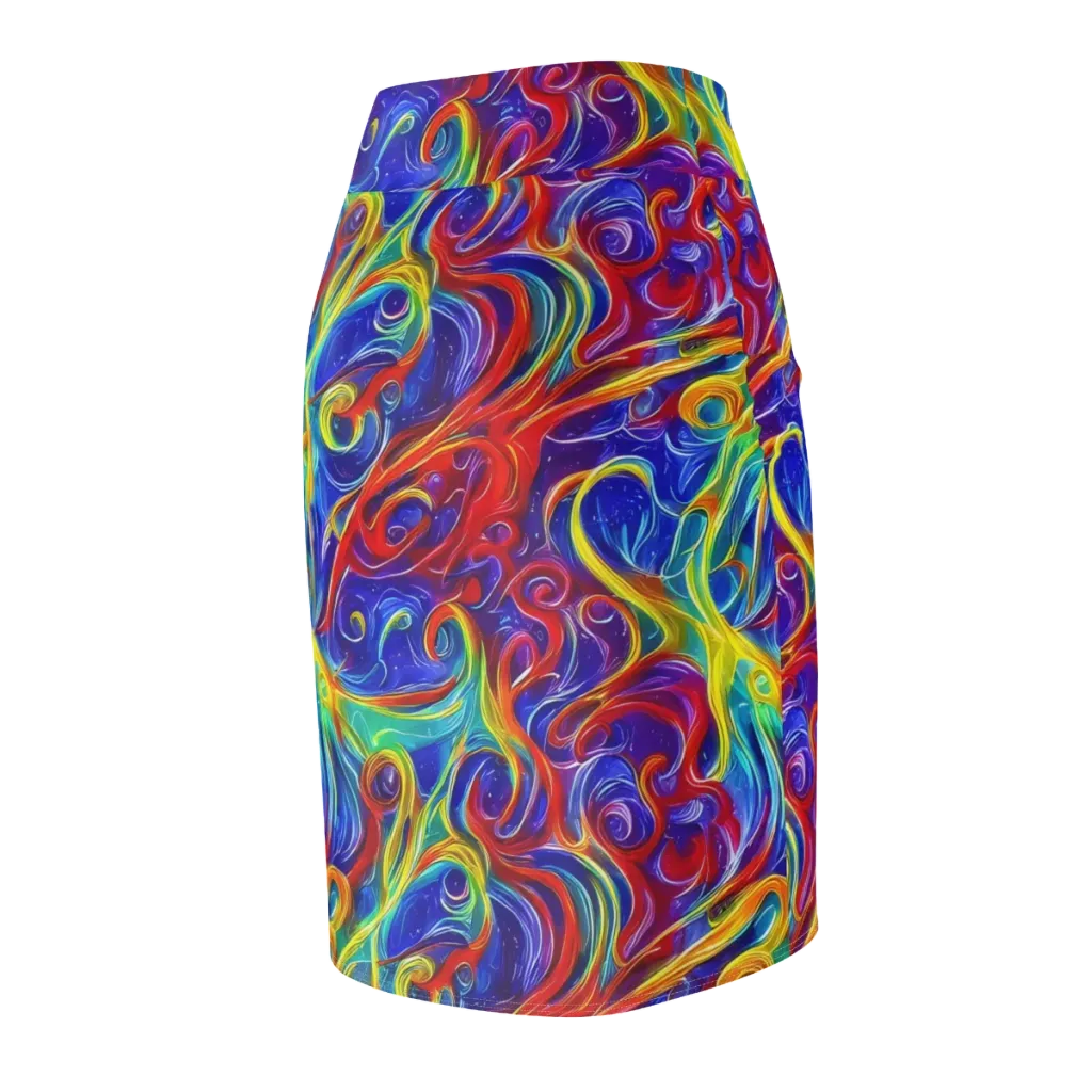 Voltage Paisley on Pencil Skirt — Back Side