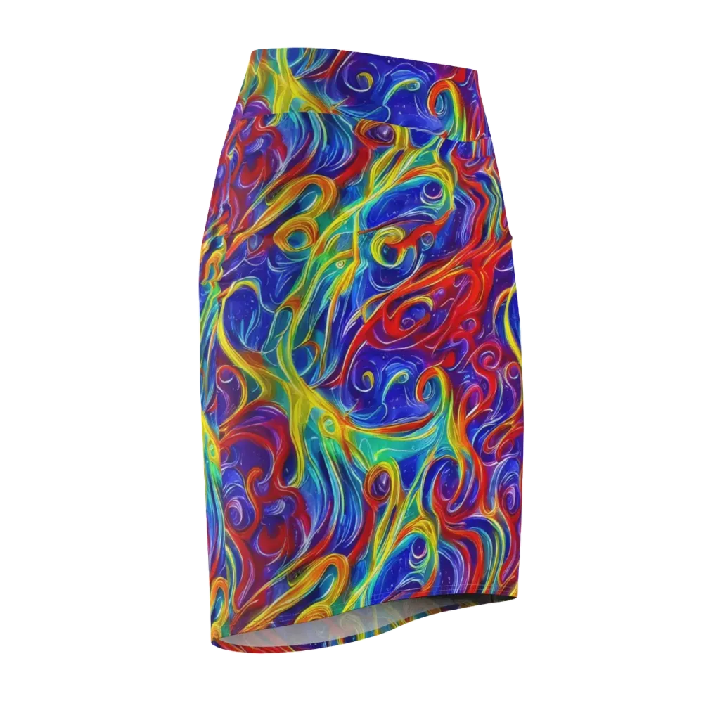 Voltage Paisley on Pencil Skirt — Front Side
