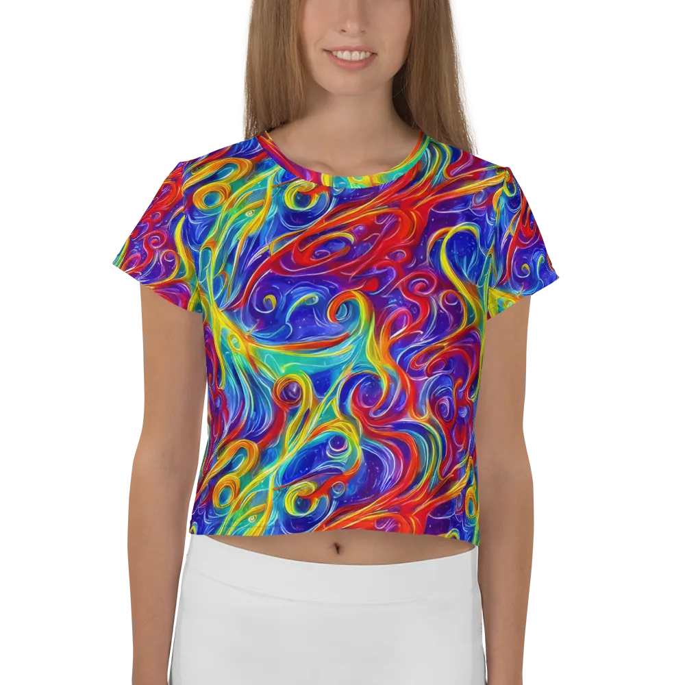 Voltage Paisley on Crop Tee — Front