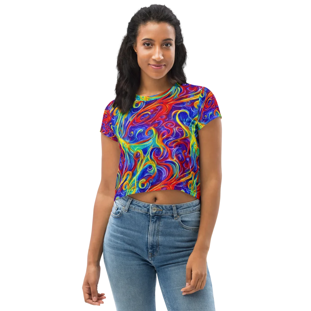 Voltage Paisley on Crop Tee — Front