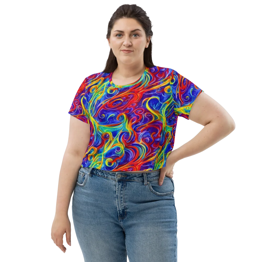 Voltage Paisley on Crop Tee — Front