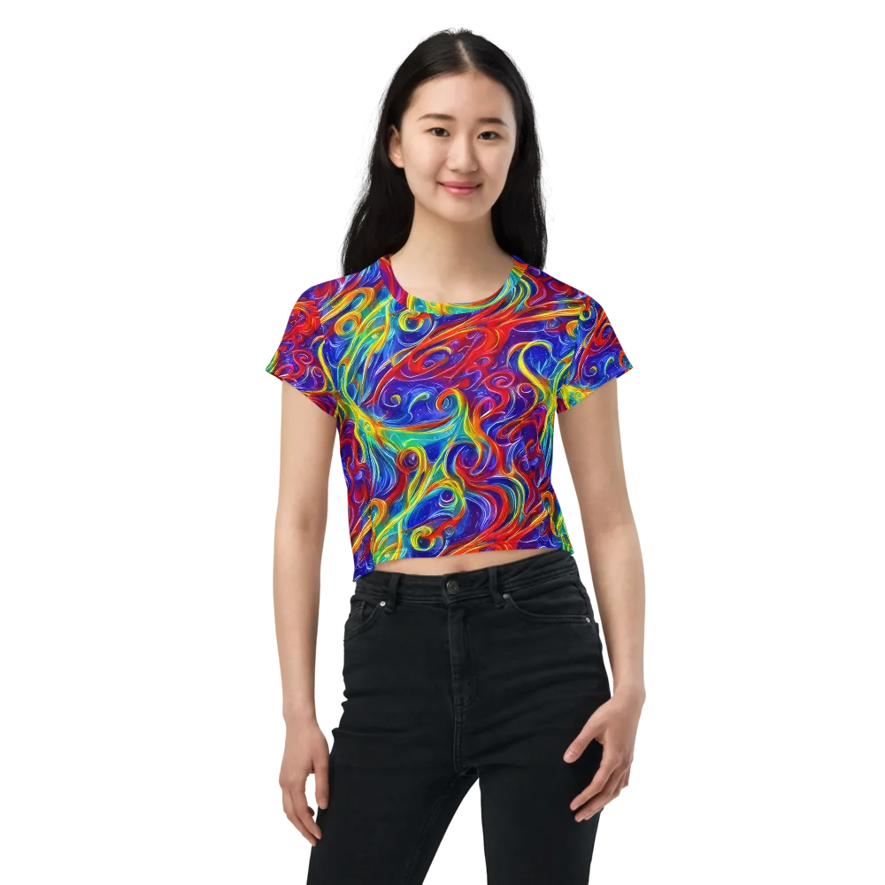 Voltage Paisley on Crop Tee — Front