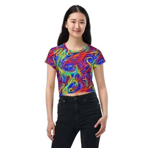 Voltage Paisley on a Crop Tee