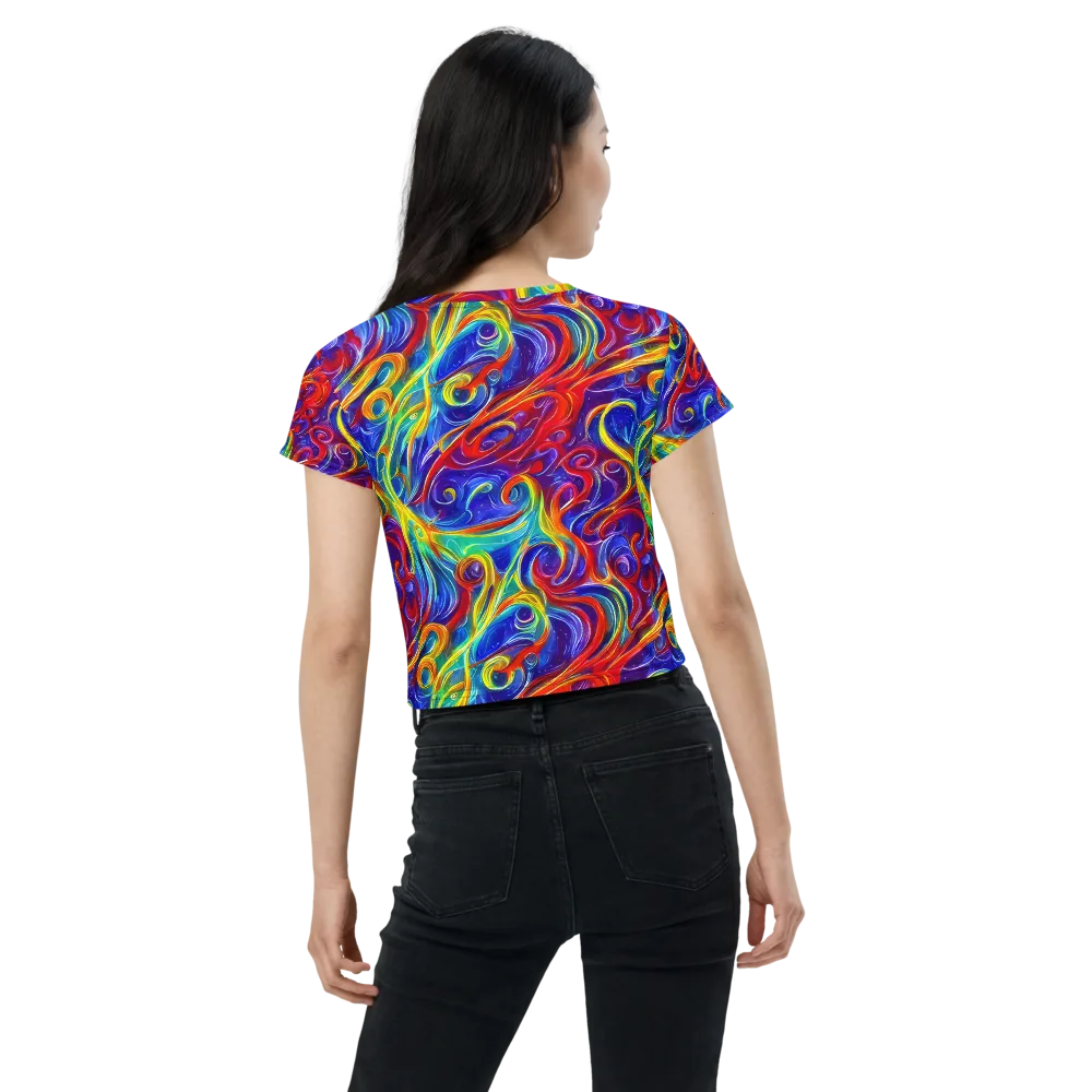 Voltage Paisley on Crop Tee — Back