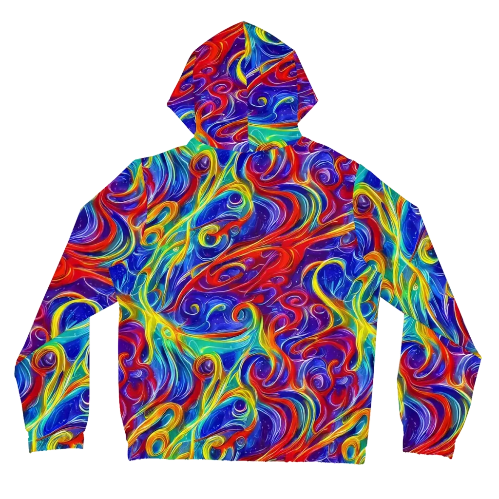 Voltage Paisley on Women's Full-Zip Hoodie — Back