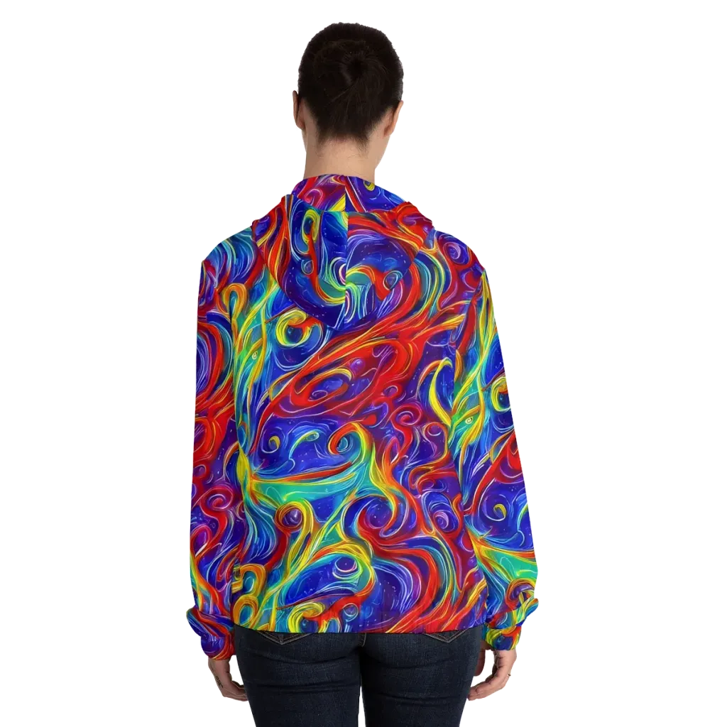 Voltage Paisley on Women's Full-Zip Hoodie — Back On Person
