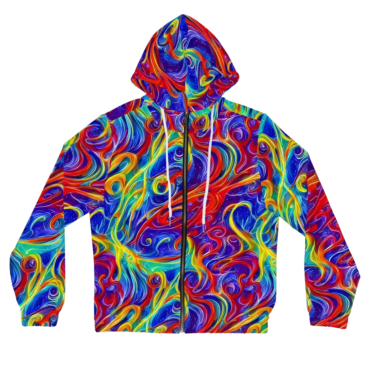 Voltage Paisley on Women's Full-Zip Hoodie — Front
