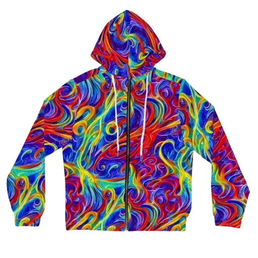 Voltage Paisley on a Women's Full-Zip Hoodie