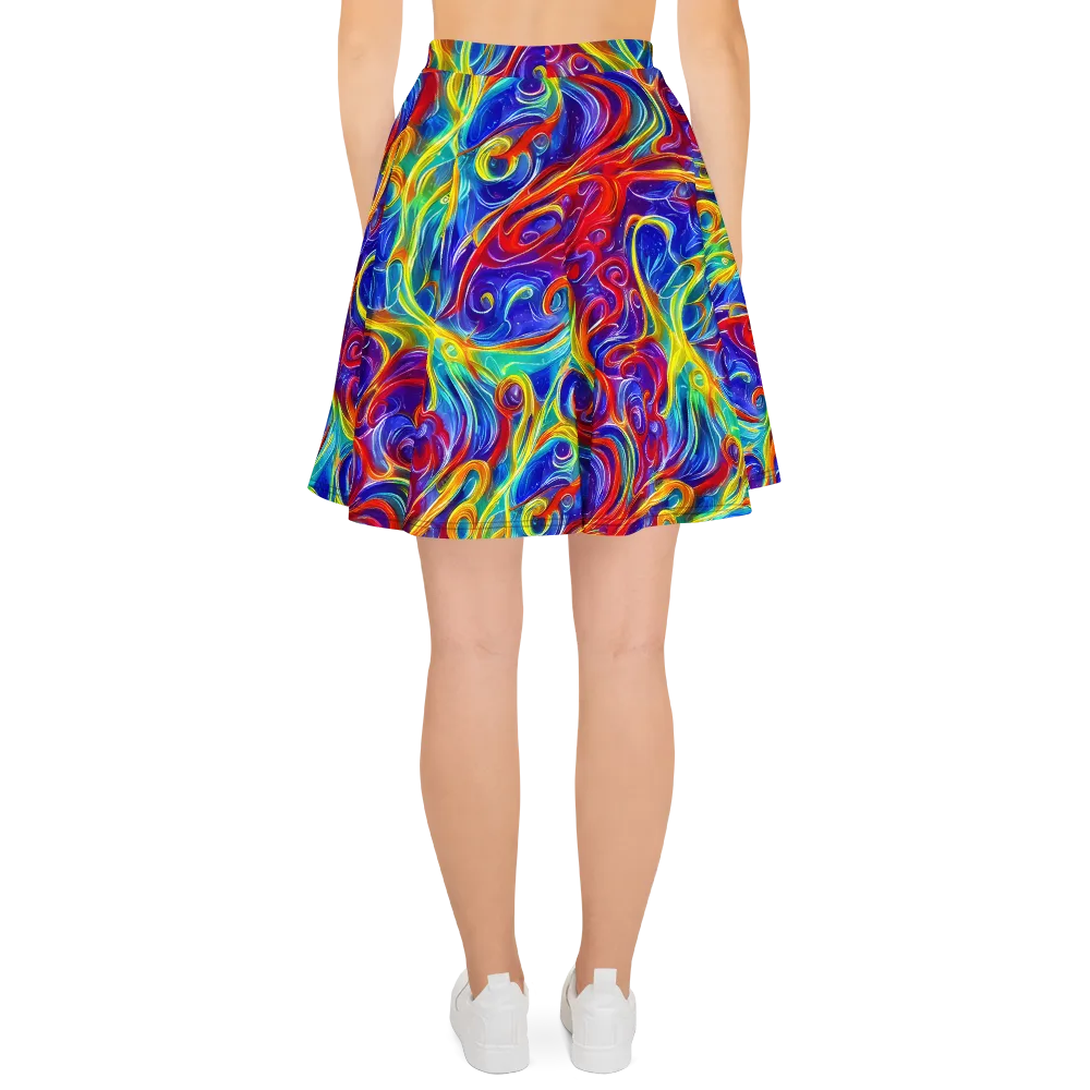 Voltage Paisley on Skater Skirt — Back