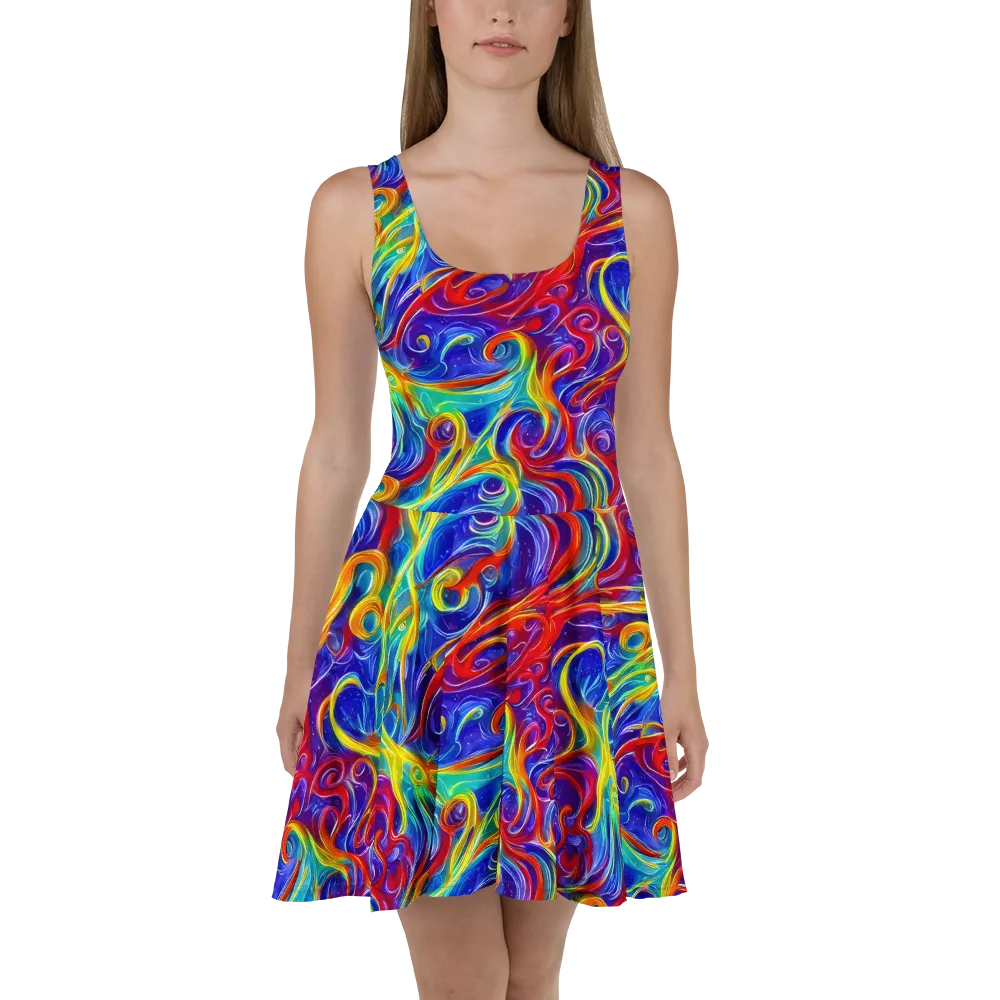 Voltage Paisley on Skater Dress — Front