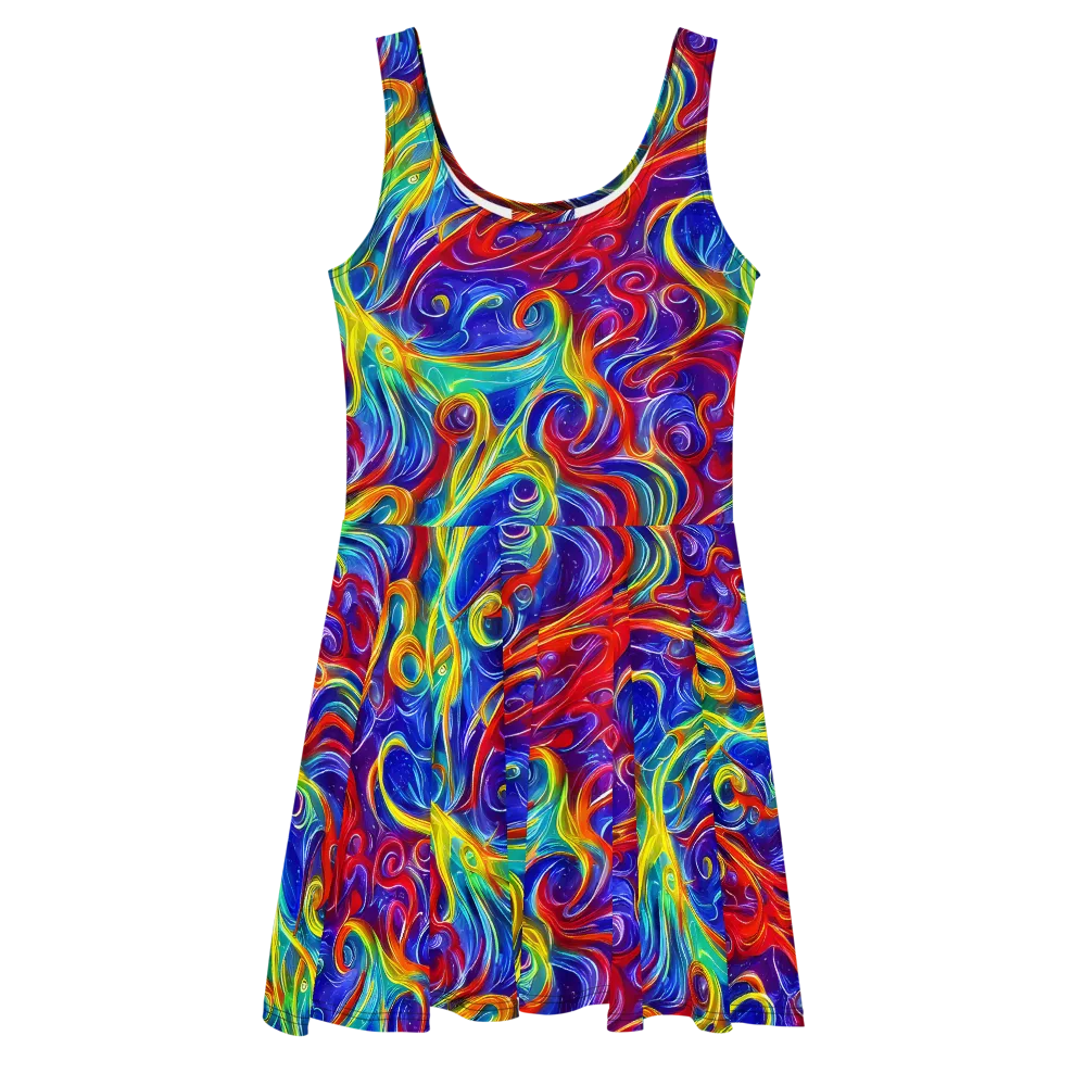 Voltage Paisley on Skater Dress — Front