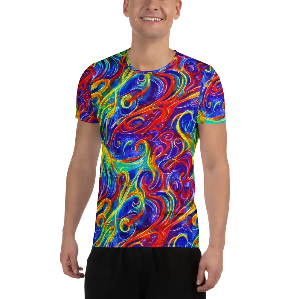 Voltage Paisley on Men's Athletic T-Shirt — Front