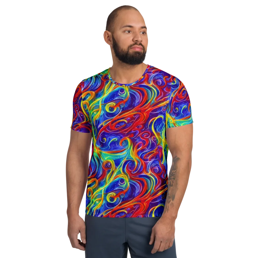 Voltage Paisley on Men's Athletic T-Shirt — Front