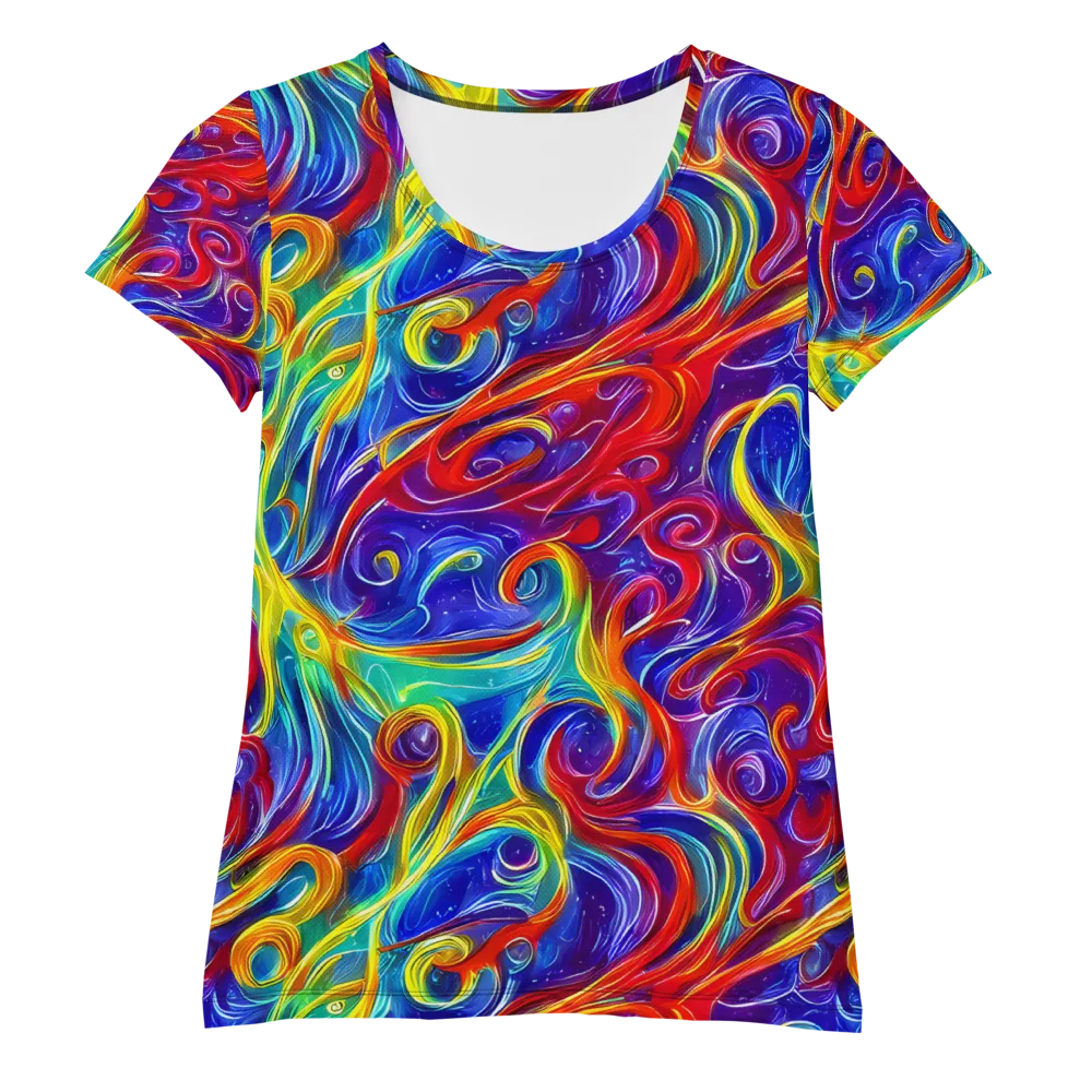 Voltage Paisley on Women's Athletic T-Shirt — Front