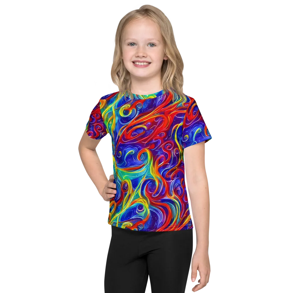 Voltage Paisley on Kids Crew Neck T-Shirt — Front