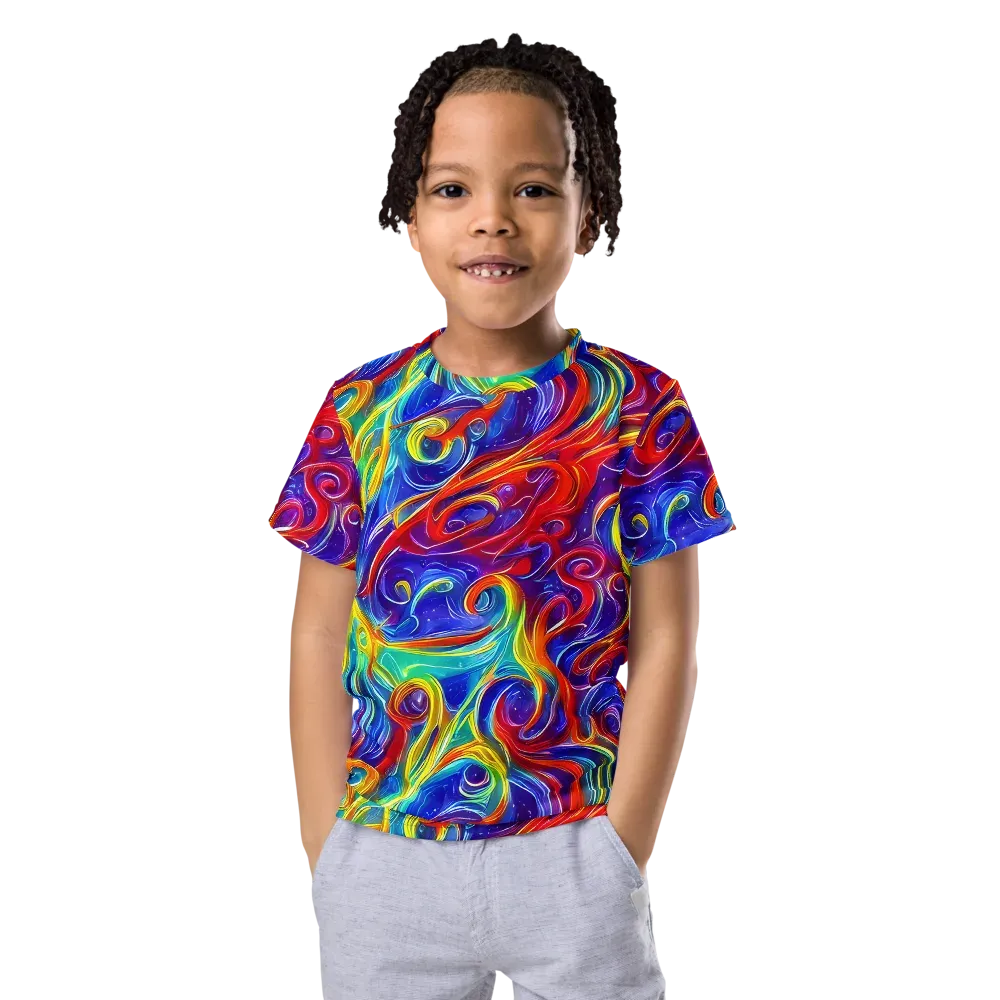 Voltage Paisley on Kids Crew Neck T-Shirt — Front