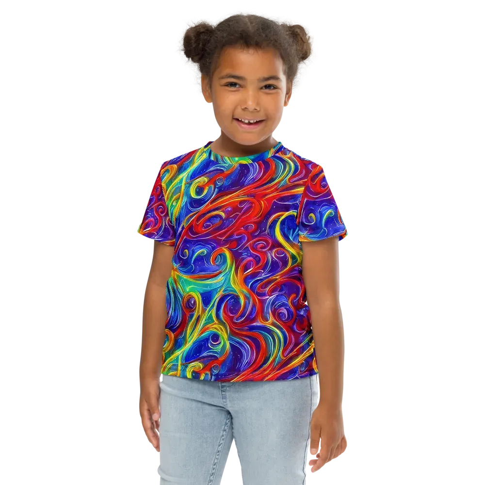 Voltage Paisley on Kids Crew Neck T-Shirt — Front