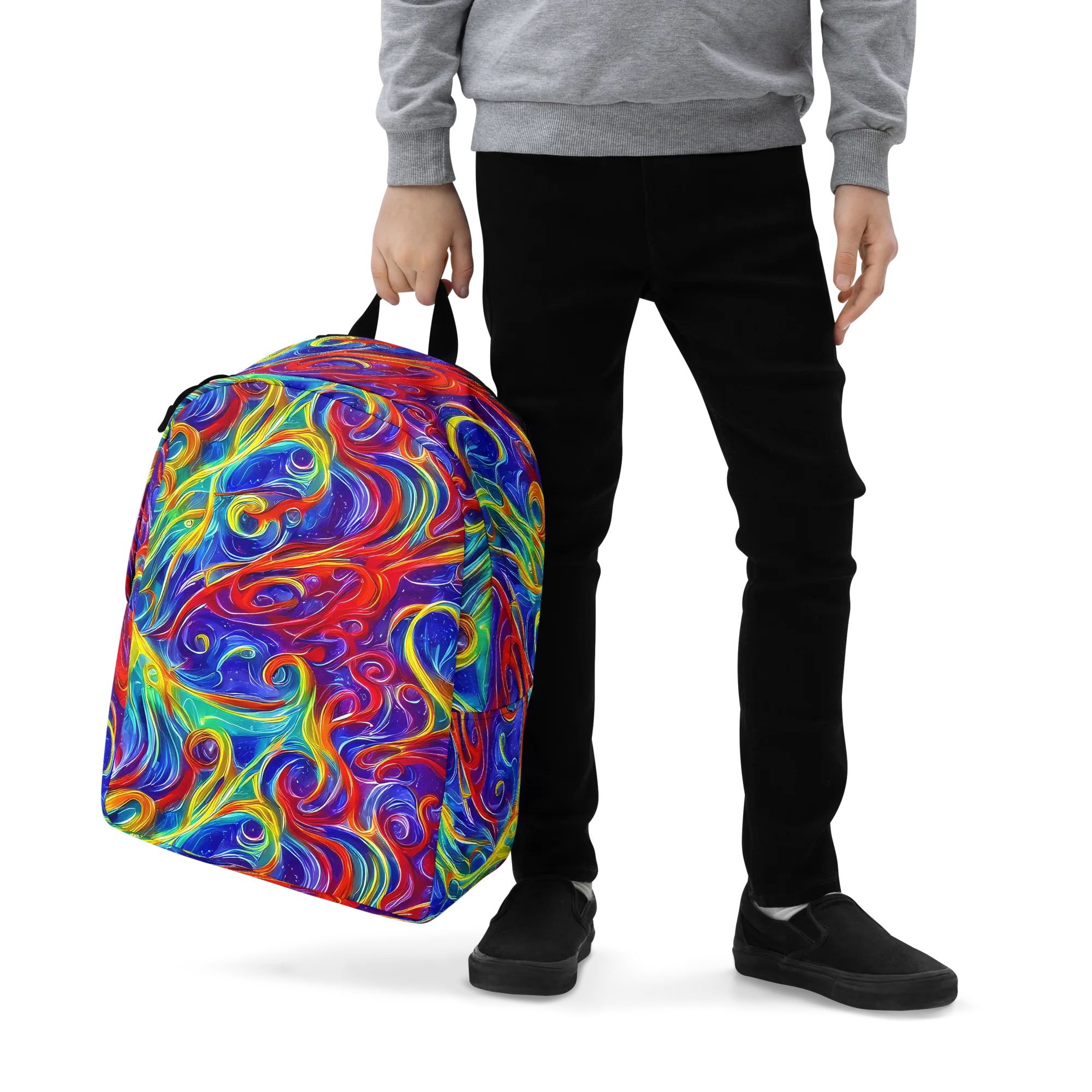 Voltage Paisley on Minimalist Backpack — Zoomed-in