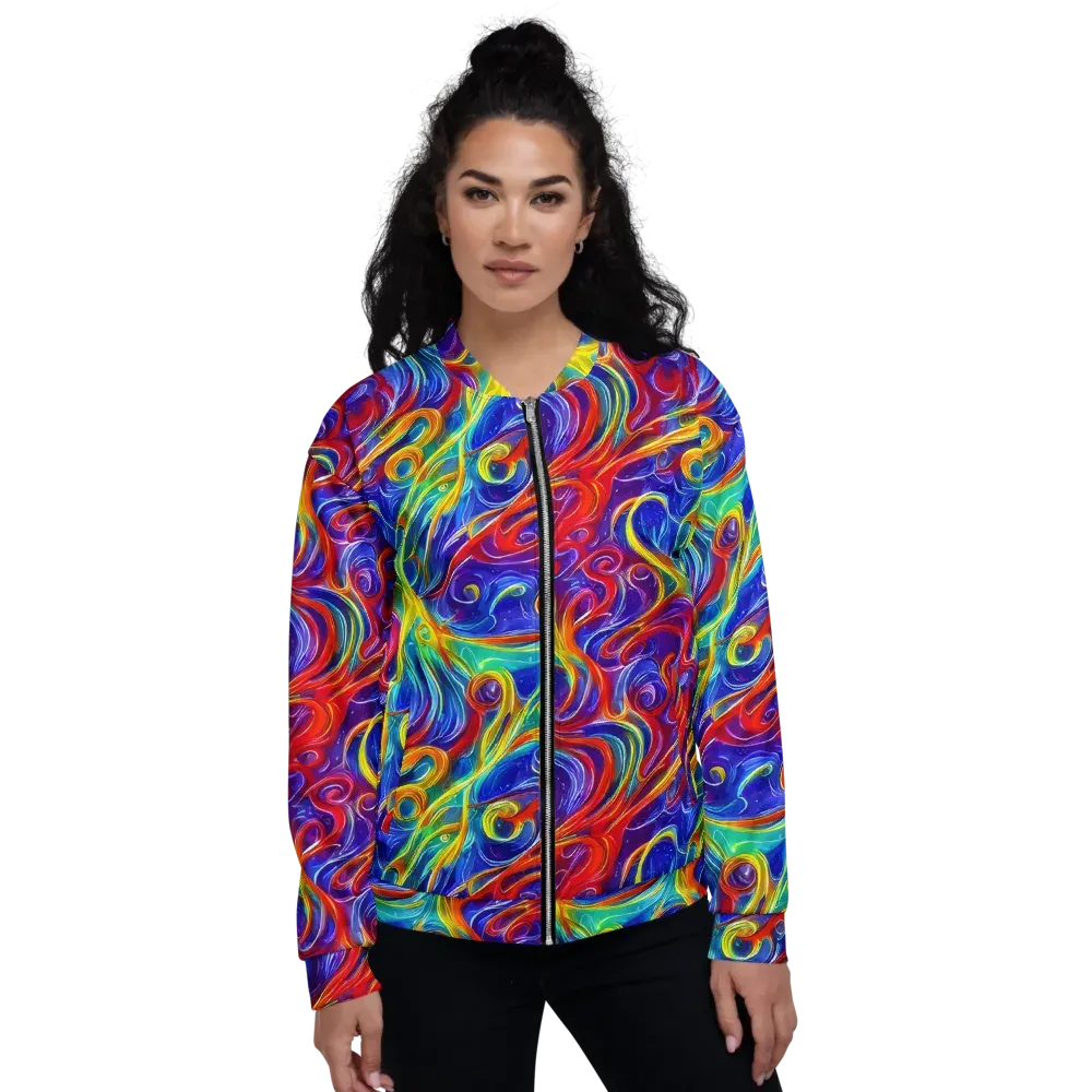 Voltage Paisley on Bomber Jacket — Front