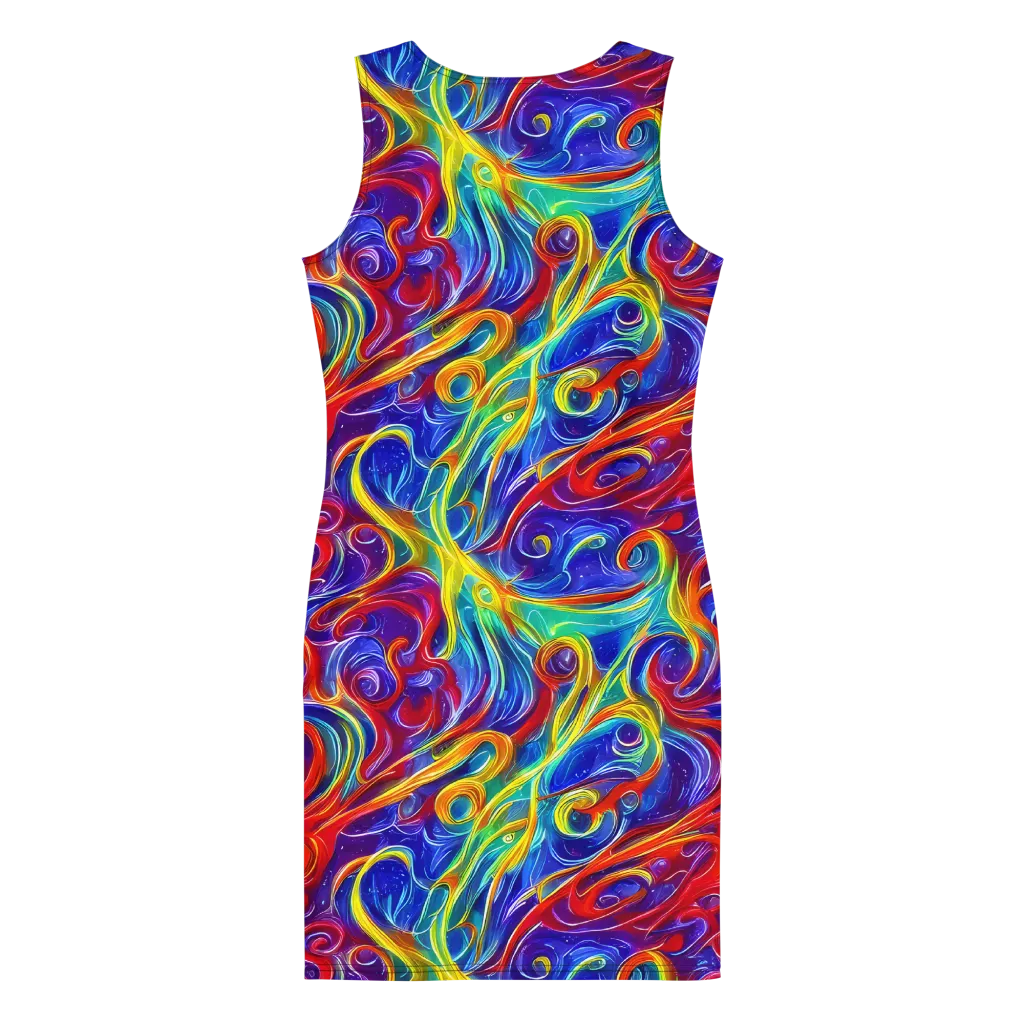 Voltage Paisley on Bodycon Dress — Back