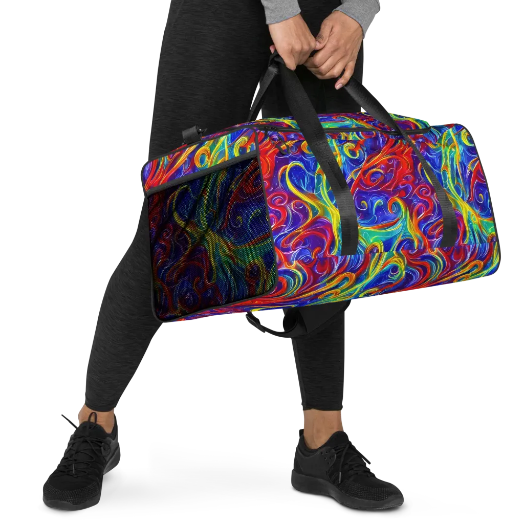 Voltage Paisley on Duffle Bag — Right Front