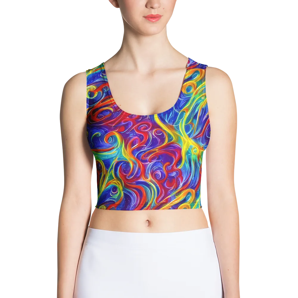 Voltage Paisley on Crop Top — Front