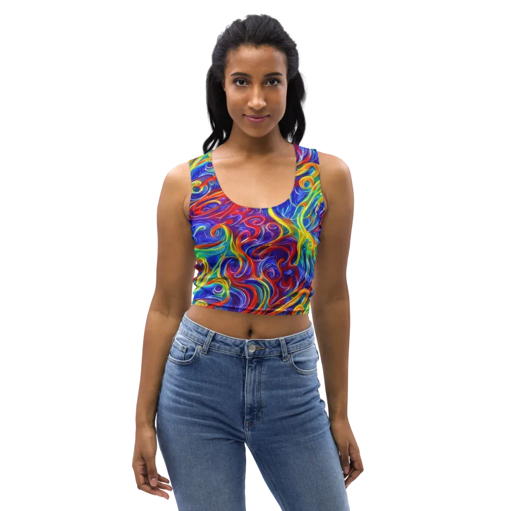 Voltage Paisley on Crop Top — Front