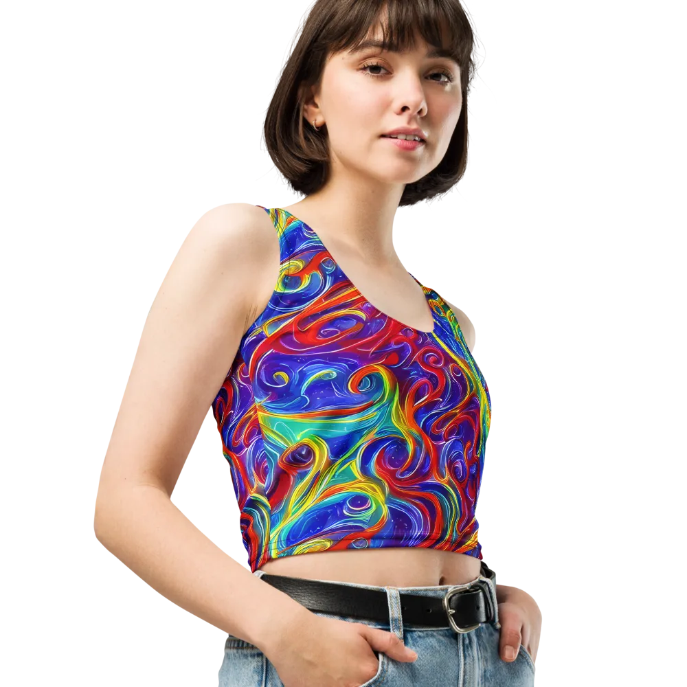 Voltage Paisley on Crop Top — Right Front