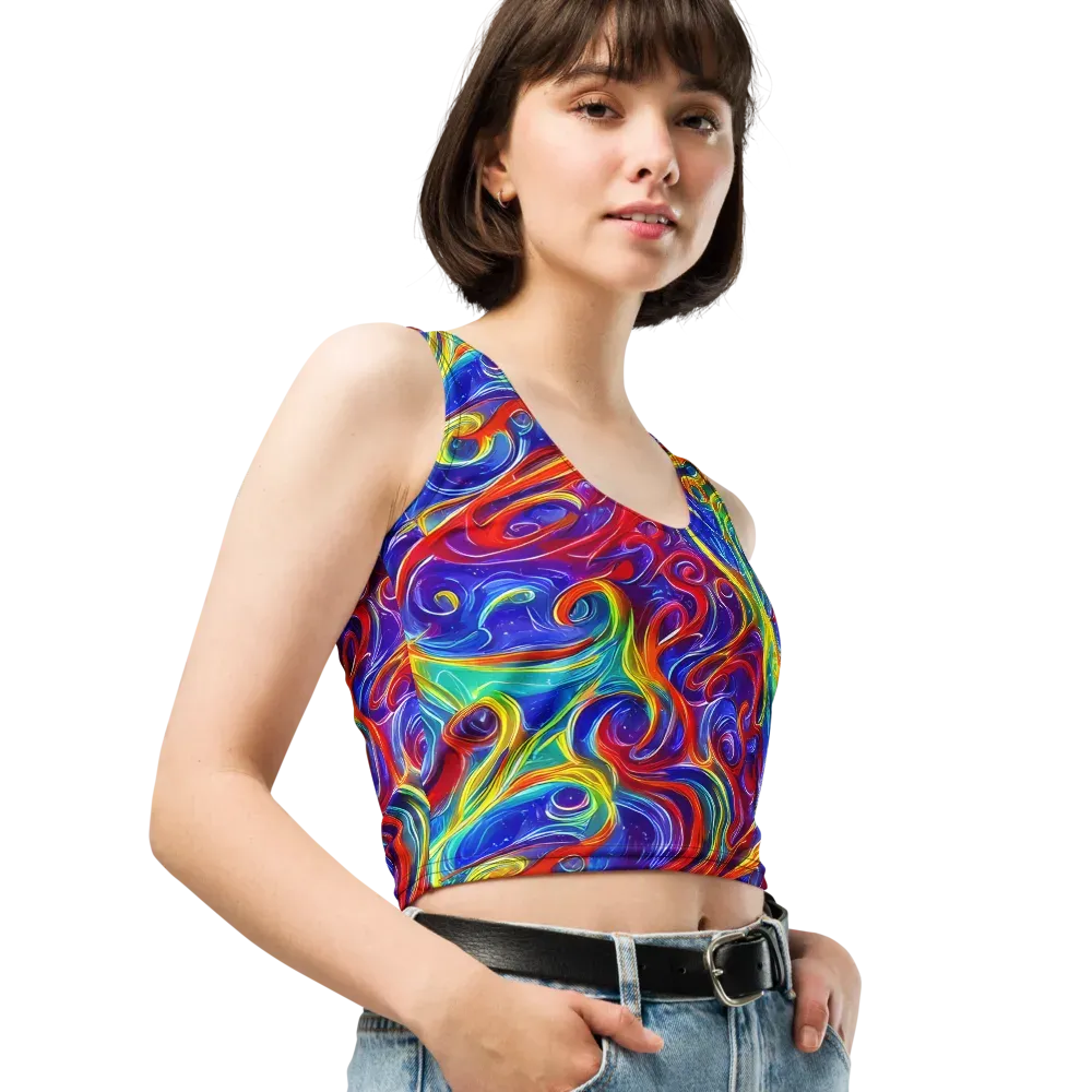 Voltage Paisley on Crop Top — Right Front