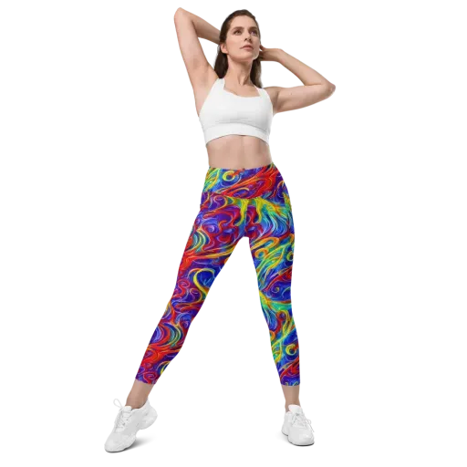 Voltage Paisley on a Leggings with Pockets