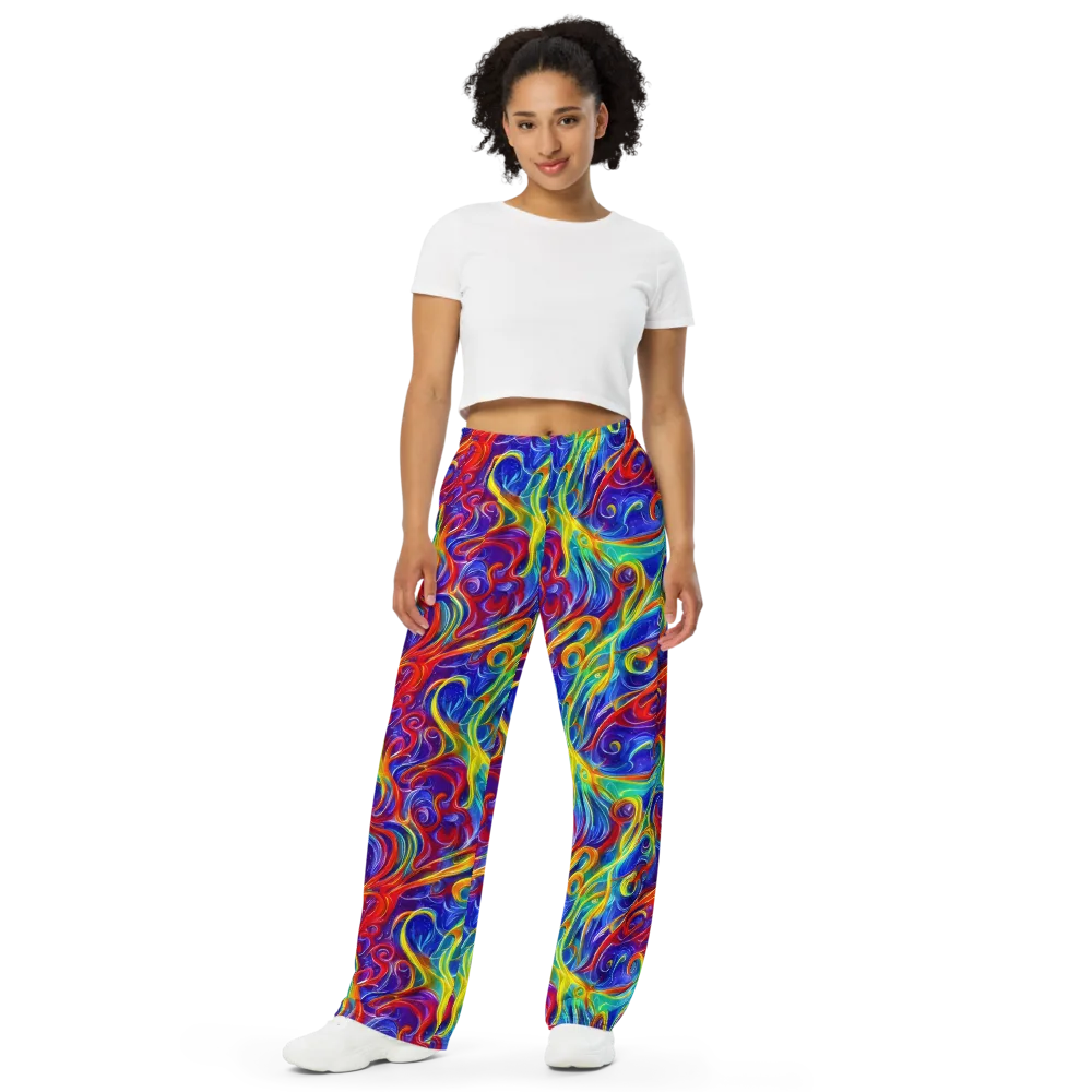 Voltage Paisley on Wide-Leg Pants — Front