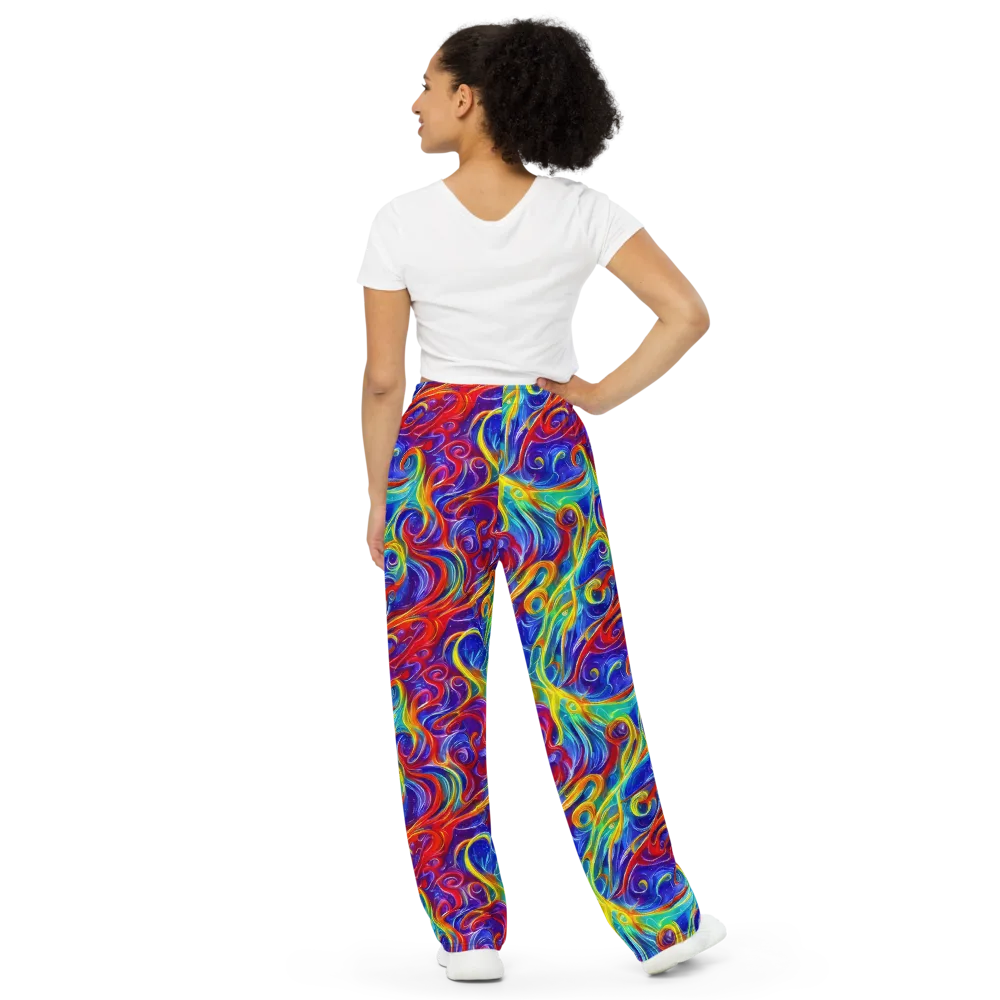 Voltage Paisley on Wide-Leg Pants — Back