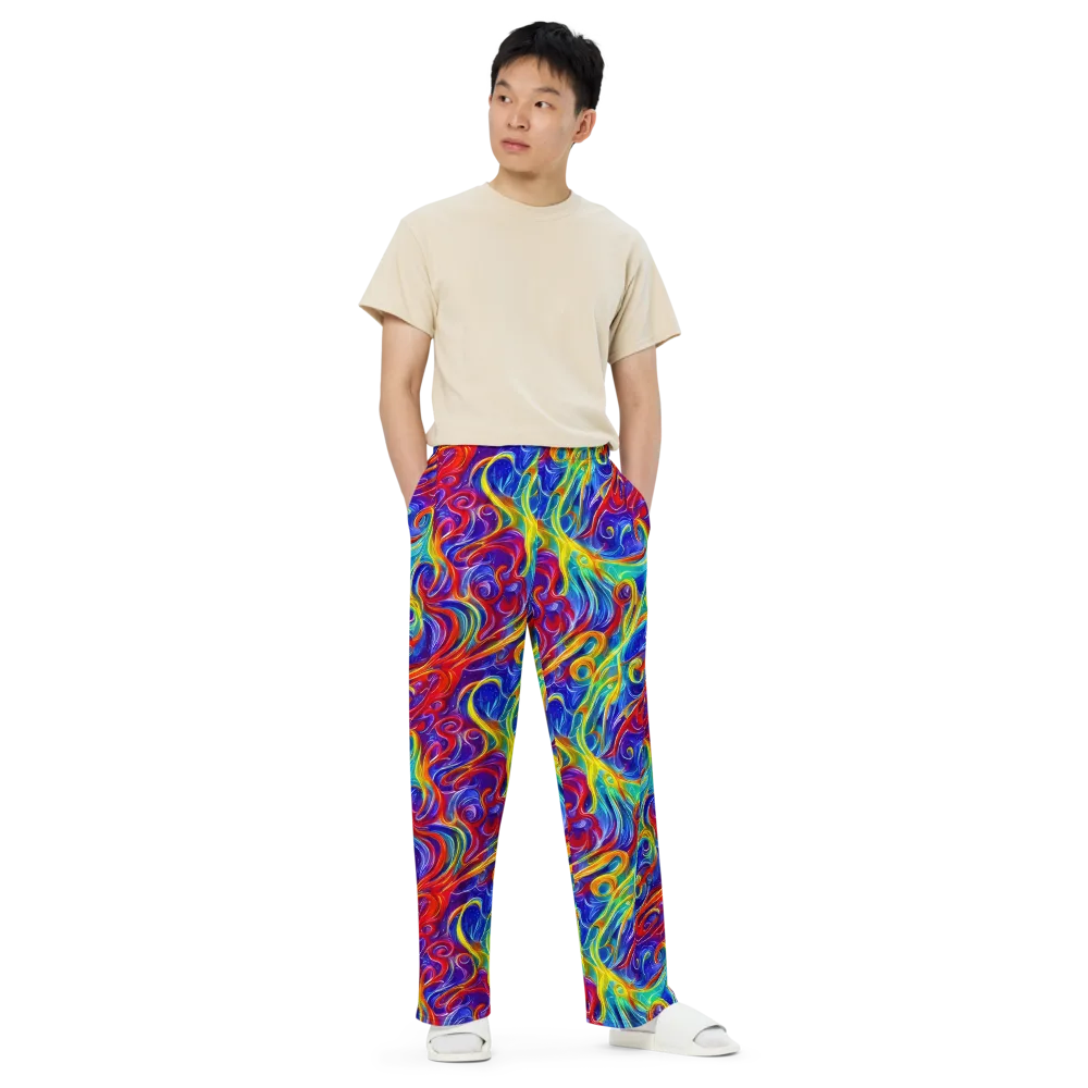 Voltage Paisley on Wide-Leg Pants — Front