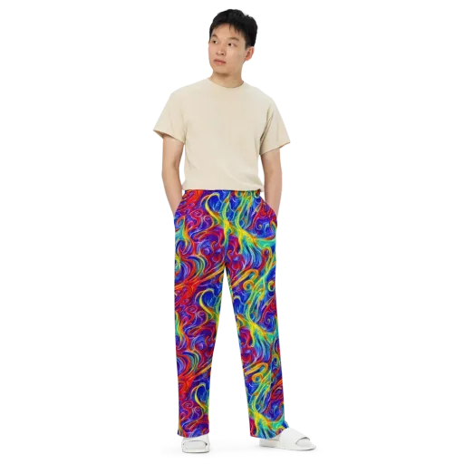 Voltage Paisley on a Wide-Leg Pants