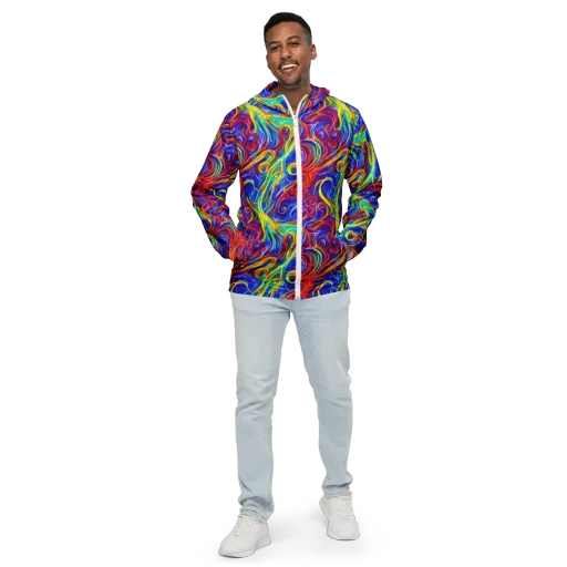 Voltage Paisley on a Men's Windbreaker