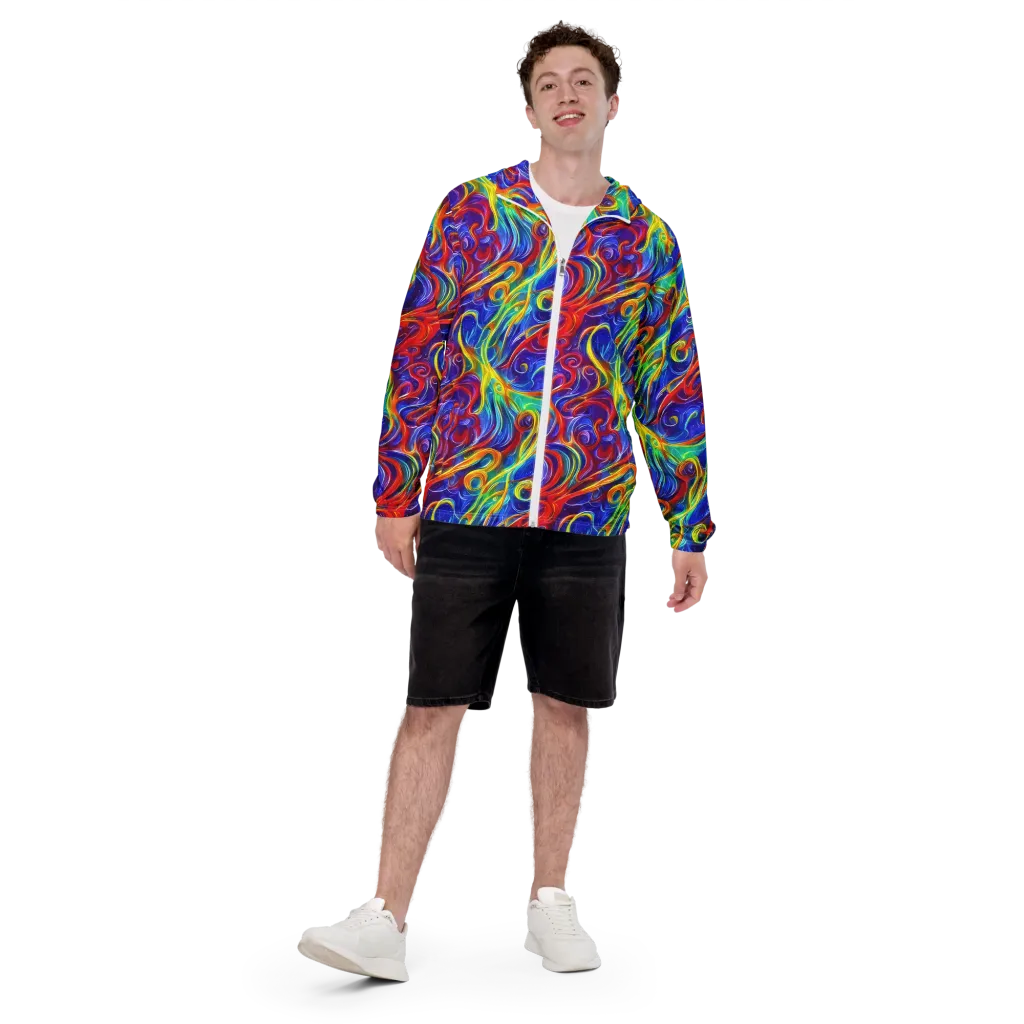 Voltage Paisley on Men's Windbreaker — Front