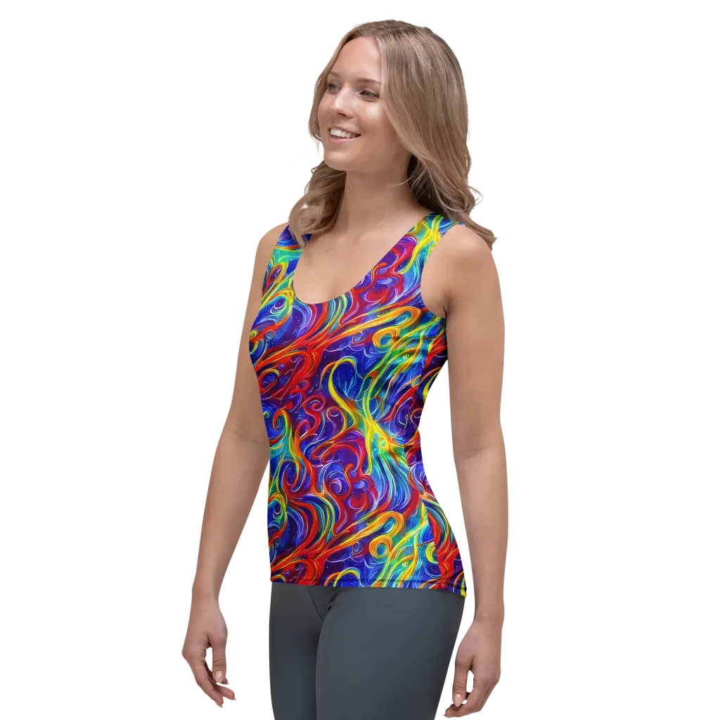 Voltage Paisley on Women's Tank Top — Left Front