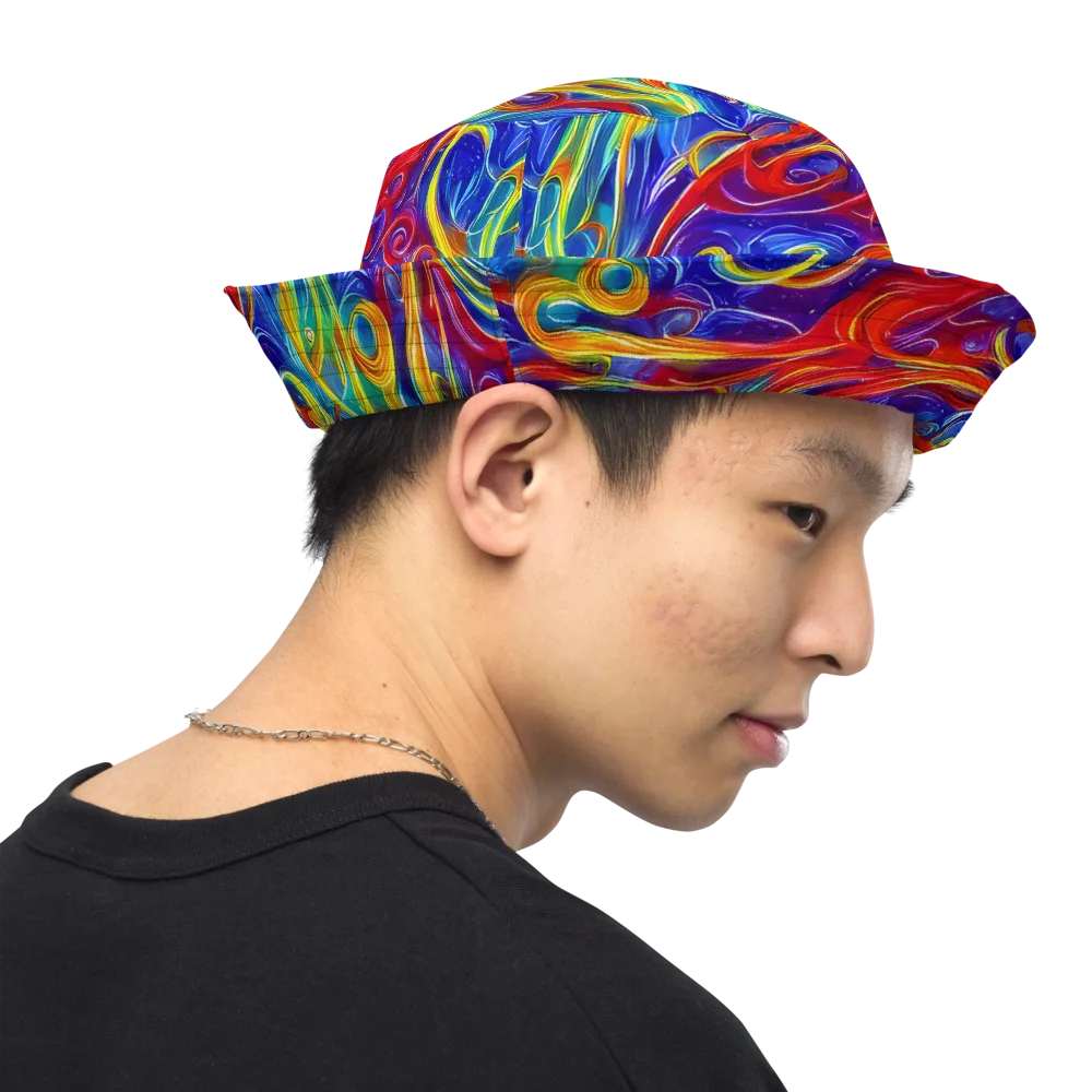 Voltage Paisley on Reversible Bucket Hat — Right Outside