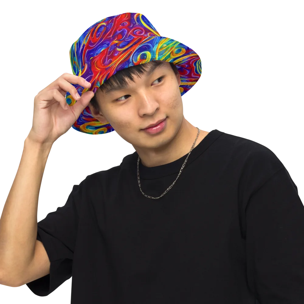 Voltage Paisley on Reversible Bucket Hat — Front Inside