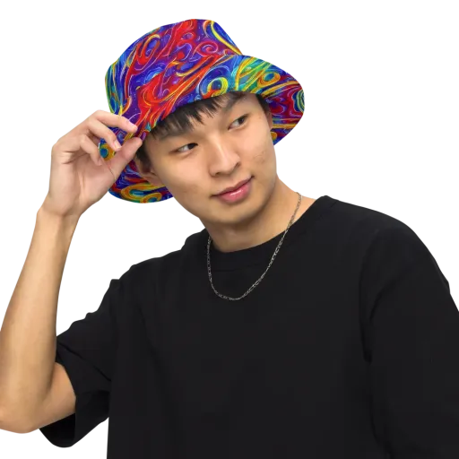 Voltage Paisley on a Reversible Bucket Hat