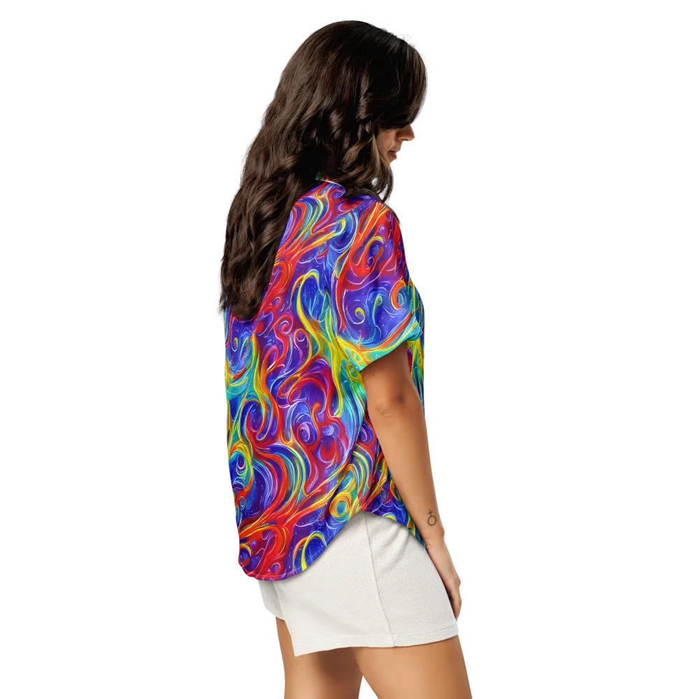 Voltage Paisley on Women's Short Sleeve Pajama Top — Right Back