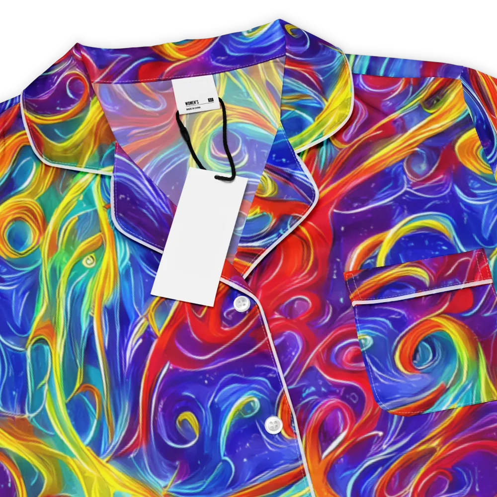Voltage Paisley on Women's Short Sleeve Pajama Top — Product details