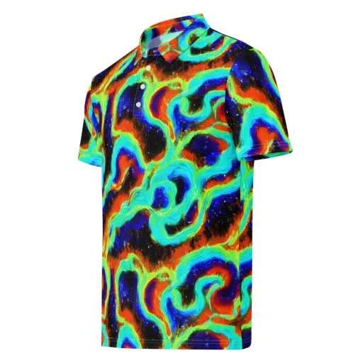 Solar Seafoam on a Men's Slim Fit Polo Shirt
