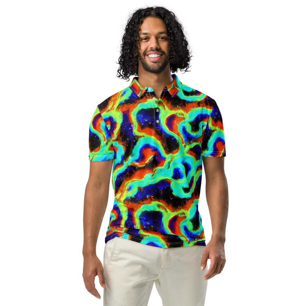 Solar Seafoam on Men's Slim Fit Polo Shirt — Front