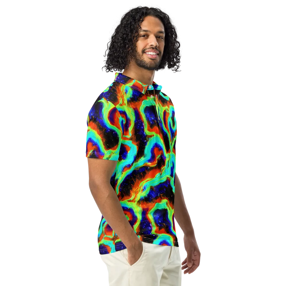 Solar Seafoam on Men's Slim Fit Polo Shirt — Right Front