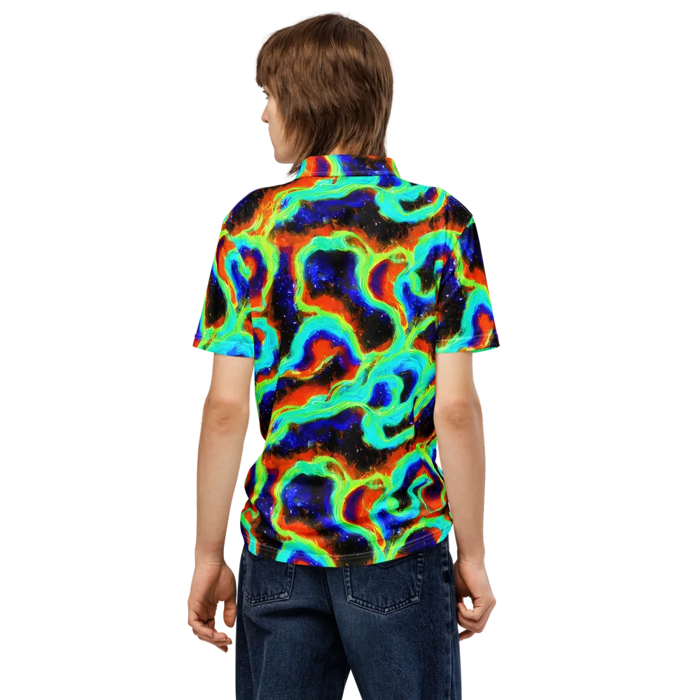 Solar Seafoam on Men's Slim Fit Polo Shirt — Back