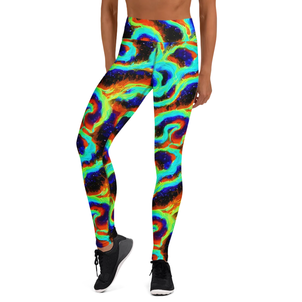Solar Seafoam on Yoga Leggings — Front